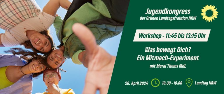 Jugendkongress – Workshop „Was bewegt Dich? – Ein Mitmach-Experiment“ / 20. April 2024